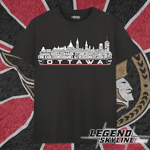 Ottawa Hockey Greatest Of All Time Team Legends , Ottawa City Skyline Shirt