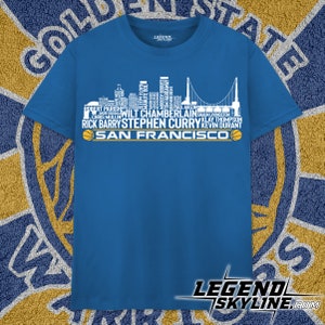 Golden State Basketball Greatest Of All Time Team Legends, San Francisco City Skyline Shirt