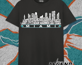 マイアミフットボール史上最高のチームレジェンド、マイアミシティスカイラインシャツ