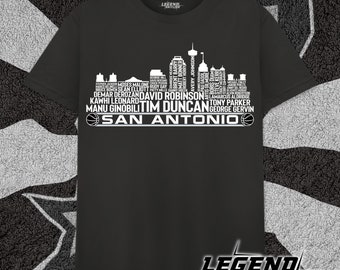 Koszulka San Antonio City Skyline, najwspanialsza drużyna koszykówki wszech czasów San Antonio