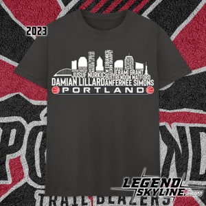 Portland Basketball Team 23 Spieler Roster, Portland City Skyline Shirt