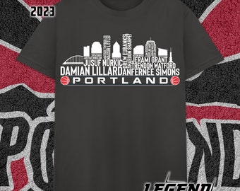Portland Basketball Team 23 Player Roster, Portland City Skyline shirt