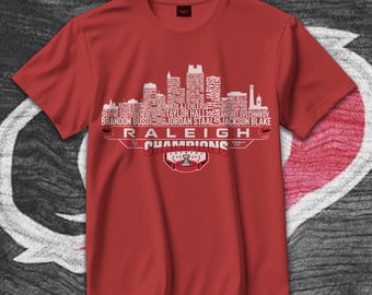 Carolina Hockey 2026 Standley Champions Team Cup Raleigh City Skyline Shirts