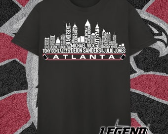 Atlanta Football Team All Time Legends, Atlanta City Skyline shirt