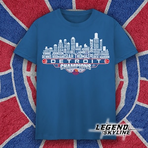 Detroit Dream Team Basketball Champions 1989, Detroit City Skyline Shirt