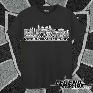 Las Vegas Football Greatest Of All Time Team Legends, Las Vegas City Skyline Shirt