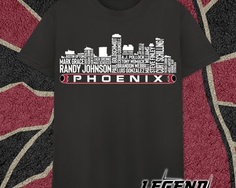 Arizona Baseball Team All Time Legends, Phoenix City Skyline shirt