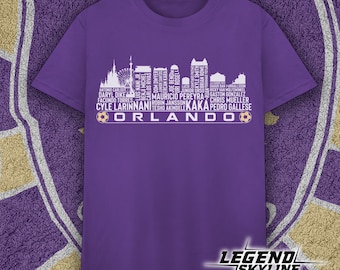 Orlando Soccer, la squadra più grande di tutti i tempi, leggende, maglietta con lo skyline della città di Orlando
