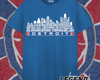 Detroit Basketball Greatest Of All Time Team Legends, Detroit City Skyline Shirt