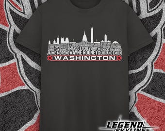 Koszulka Washington City Skyline, najwspanialsza drużyna wszech czasów Washington Soccer Legends