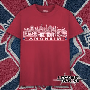 Los Angeles Baseball Greatest Of  All Time Team Legends, Anaheim City Skyline Shirt