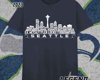 Seattle Football Team All 23 Player Roster, Seattle City Skyline shirt