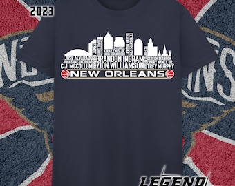 New Orleans Basketball Team 23 Player Roster, New Orleans City Skyline shirt