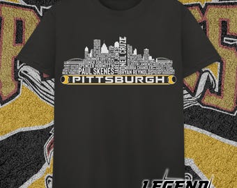 Pittsburgh Baseball Team Current Roster Pittsburgh City Skyline Shirts