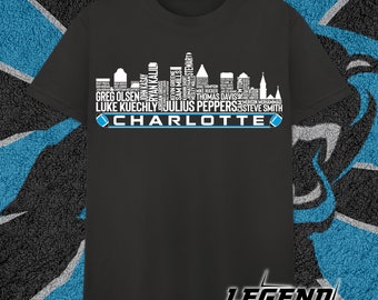 Carolina Football Team All Time Legends, Charlotte City Skyline shirt