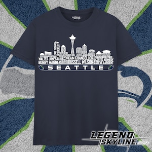 Seattle Football Greatest Of All Time Team Legends, shirt Seattle City Skyline