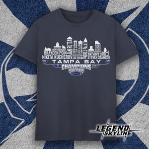 Tampa Bay Dream Team Hockey Champions 2021, Tampa Bay City Skyline Shirt