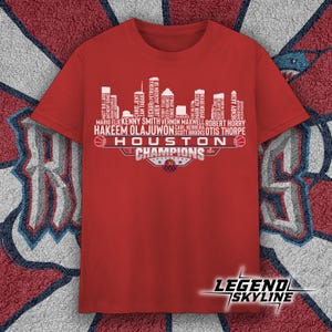 Maglietta Houston City Skyline, campioni di basket del Dream Team 1994