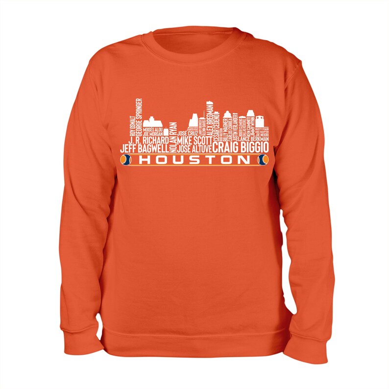 Houston Baseball Team All Time Legends Houston City Skyline Etsy