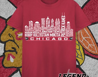 Chicago Hockey Team All Time Legends, Chicago City Skyline shirt