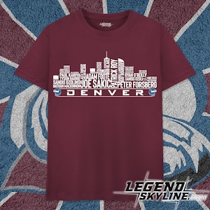 Colorado Hockey Greatest Of All Time Team Legends, Denver City Skyline Shirt