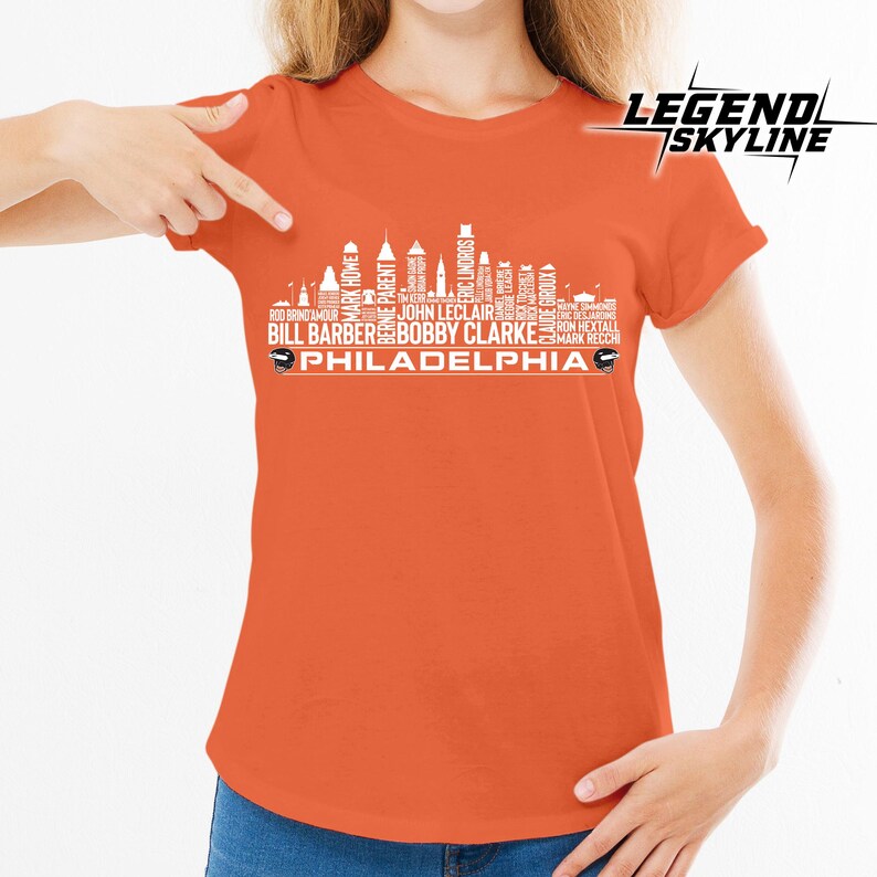Koszulka Philadelphia City Skyline, najwspanialsza drużyna wszech czasów, Philadelphia Hockey Legends zdjęcie 5