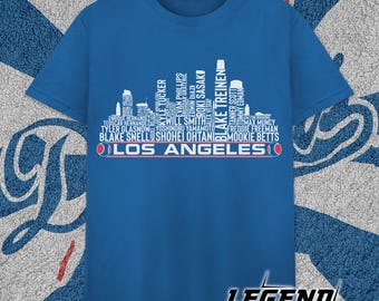 Los Angeles Baseball Team Current Roster Los Angeles City Skyline Shirts