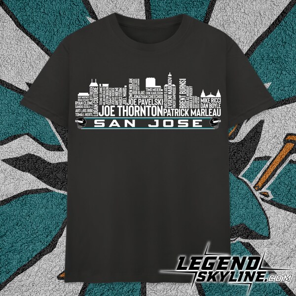 San Jose Hockey Team All Time Legends, San Jose City Skyline shirt