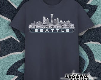 Seattle Hockey Greatest Of All Time Team Legends , Seattle City Skyline Shirt