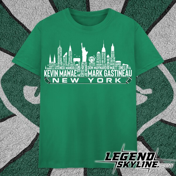 New York Football Team All Time Legends, New York City Skyline shirt