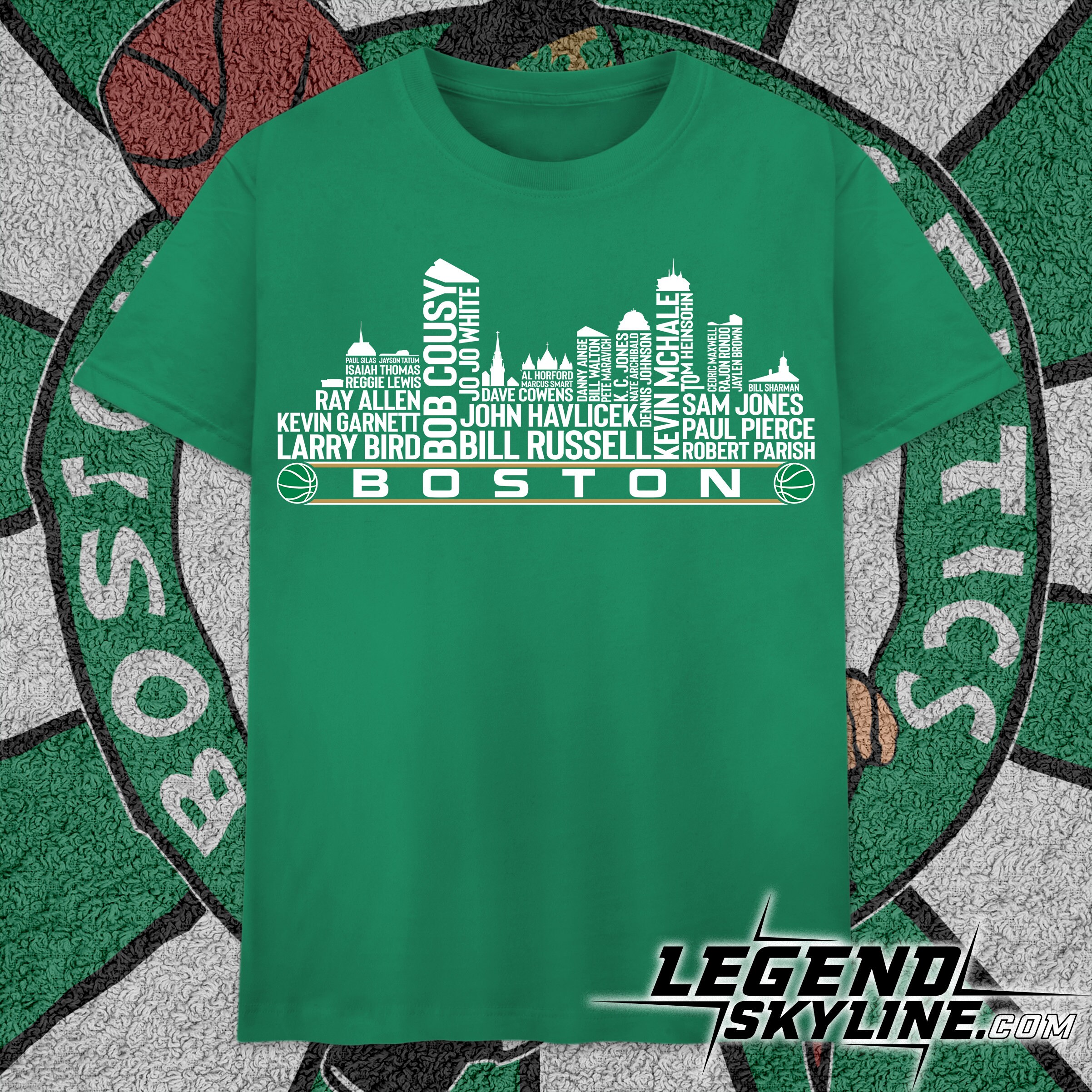 Boston Celtics Logo Youth T-Shirt by Rosa English - Pixels