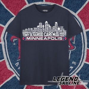 Minnesota Baseball Greatest Of All Time Team Legends, Minneapolis City Skyline Shirt