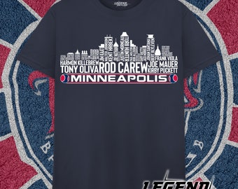 Minnesota Baseball Greatest Of All Time Team Legends, Minneapolis City Skyline Shirt