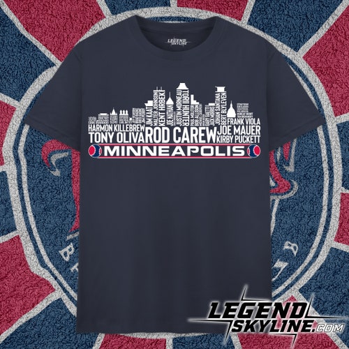 Minnesota Baseball Greatest Of All Time Team Legends, Minneapolis City Skyline Shirt