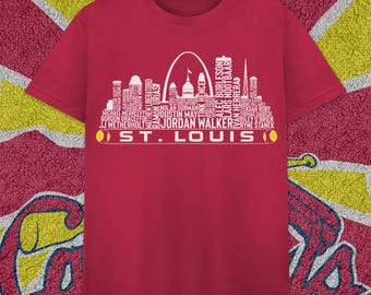 St. Louis Baseball Team Current Roster St. Louis City Skyline Shirts