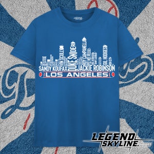 Los Angeles Baseball Greatest Of All Time Team Legends, Los Angeles City Skyline Shirt
