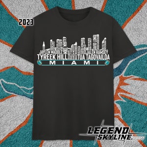 Miami Football Team 23 Spieler Roster, Miami City Skyline Shirt