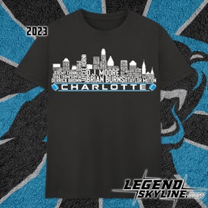 Plantilla de 23 jugadores del equipo de fútbol de Carolina, camiseta Charlotte City Skyline