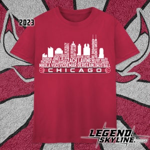 Chicago Basketball Team 23 Player Roster, Chicago City Skyline shirt