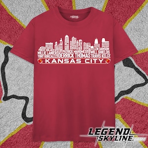 Kansas City Football Greatest All Time Team Legends, Kansas City Skyline-shirt