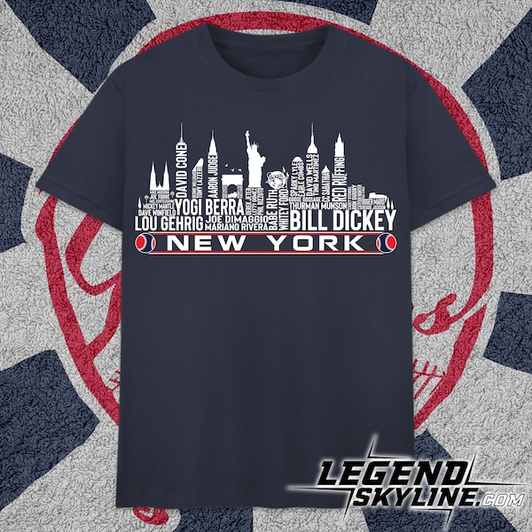 Maillot All Time Legends de l'équipe de baseball de New York, New York City Skyline