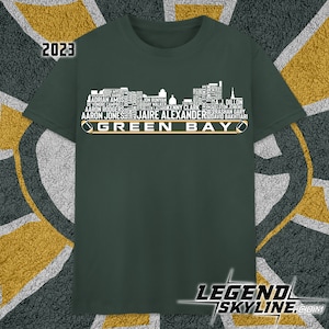 Green Bay Football Team 23 Player Roster, Green Bay Skyline shirt