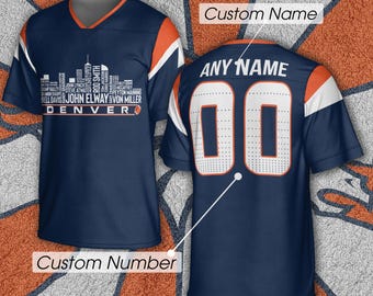 Maillot de football personnalisé Denver, légende de l'équipe la plus grande de tous les temps, maillot de la ville de Denver, numéro de nom brodé personnalisé