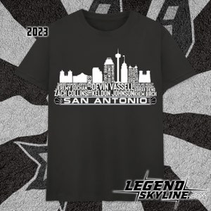 San Antonio Basketball Team 23 Player Roster, San Antonio City Skyline shirt