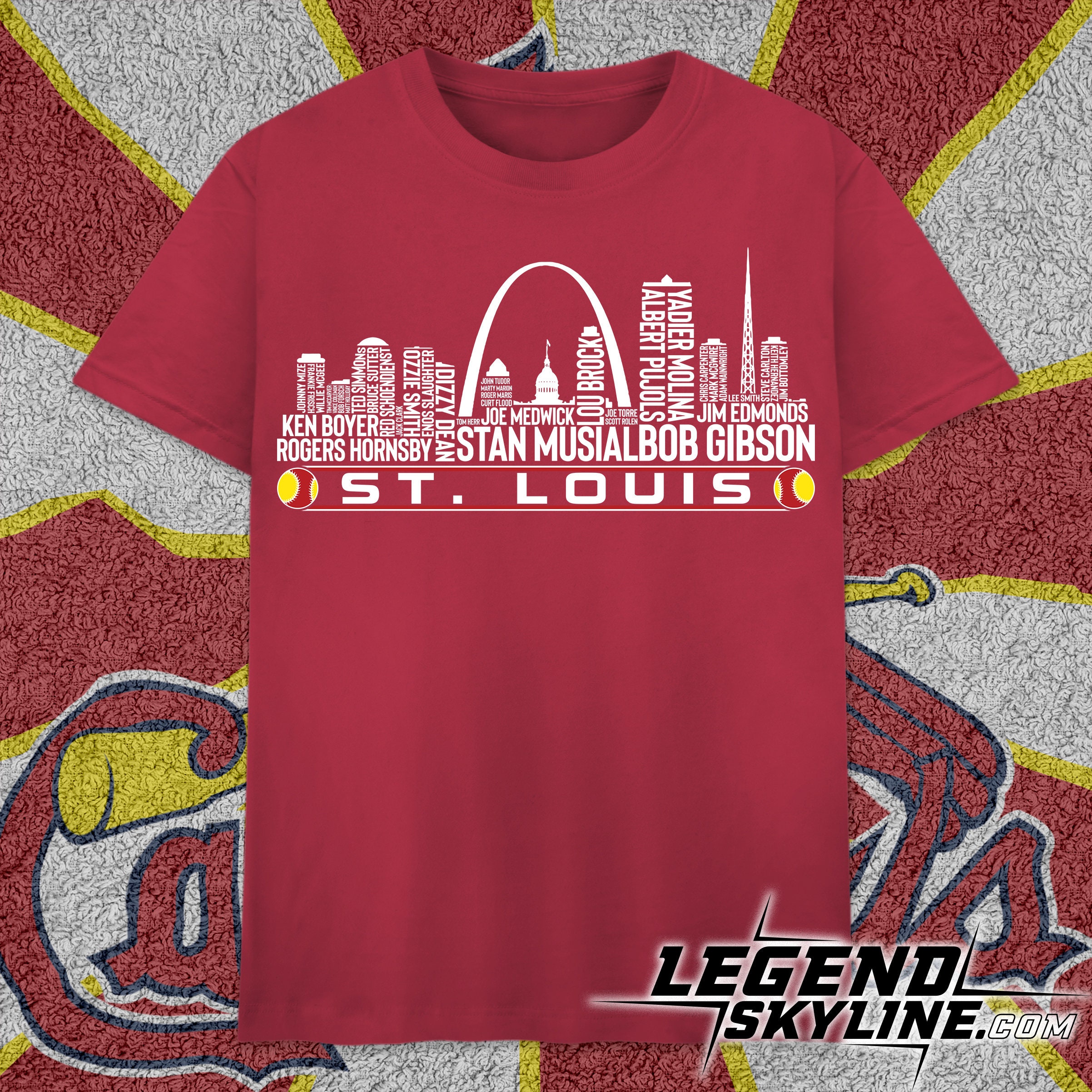 St. Louis Cardinals Red Union Arch Men's T-Shirt – Peoria Chiefs