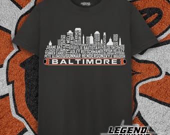 Baltimore Baseball Team Current Roster Baltimore City Skyline Shirts