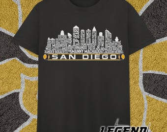 San Diego Baseball Team Current Roster San Diego City Skyline Shirts