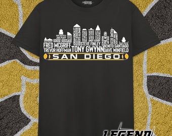 San Diego Baseball  Greatest Of All Time Team Legends, San Diego City Skyline Shirt
