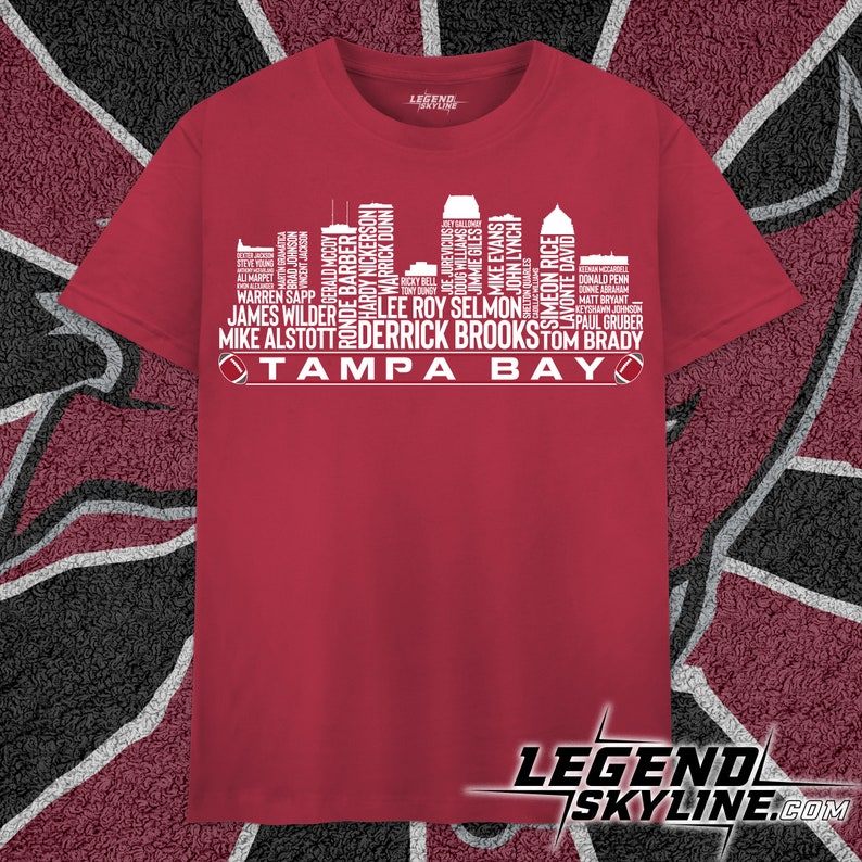 Tampa Bay Football Team All Time Legends, Tampa Bay Skyline shirt image 1