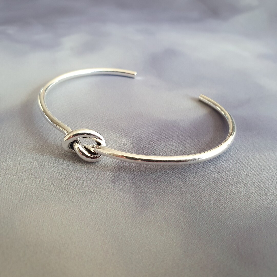 Sterling Silver Knot Bracelet Etsy
